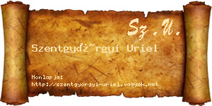 Szentgyörgyi Uriel névjegykártya